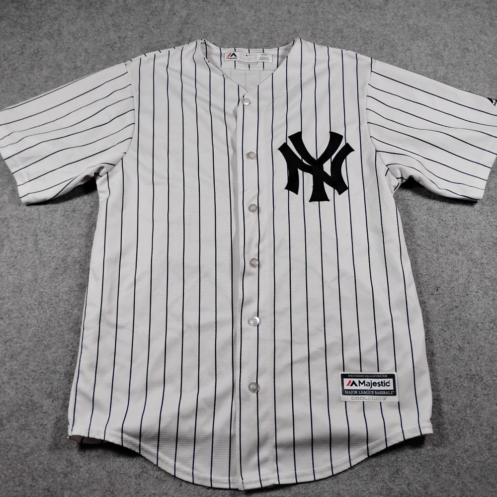 Majestic New York Yankees Aaron Judge 99 Cool Base Jersey Men's Medium White